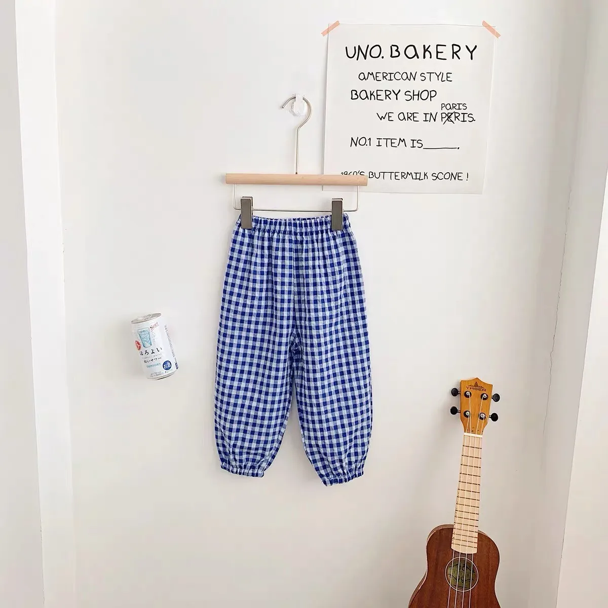 Fashion Popular Plaid Pants Summer Children's Clothes Thin Loose Casual Bloomers Kids Girl Boy Anti Mosquito Pants 0-6 Year Old