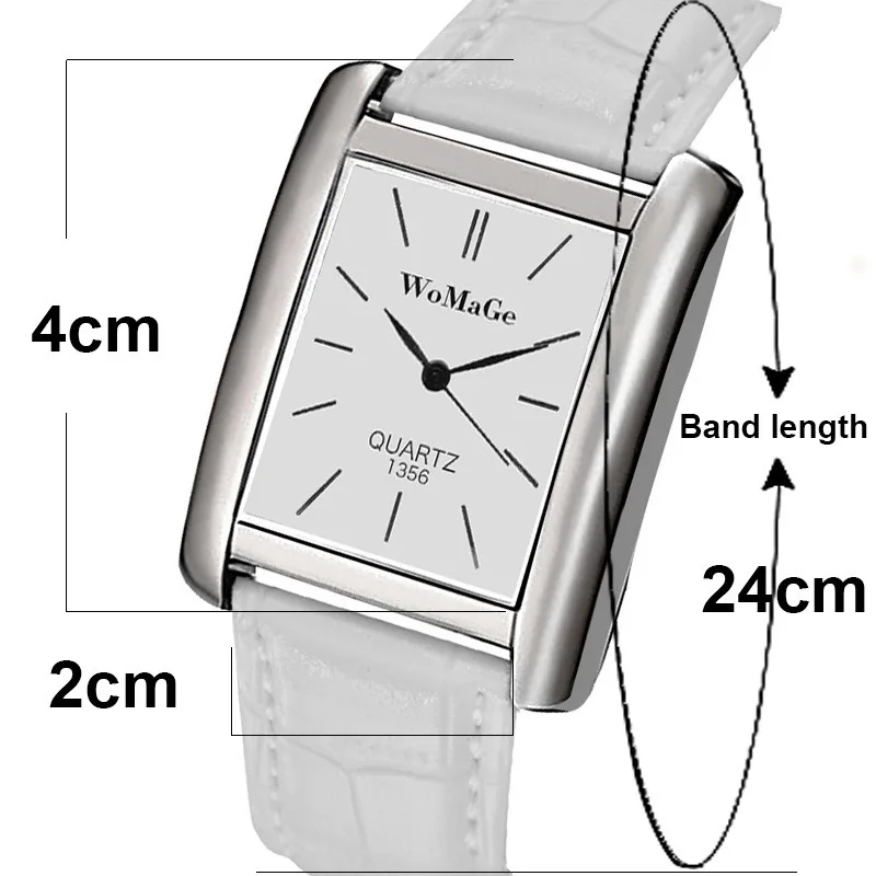 Men Square Watch Black White Case Leather Watch Band Woman Men Watches Top Brand Luxury Quartz Clock Montre Homme Vintage