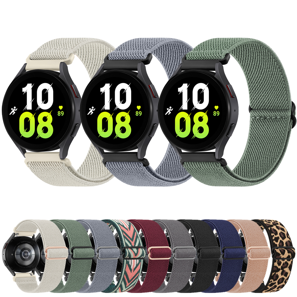 Elastic Nylon Band For Samsung Galaxy Watch  7 6 4 5 40mm 44mm/5 Pro/4 6 Classic 42mm 46mm 47mm/Active 2/Watch 3 41mm Strap