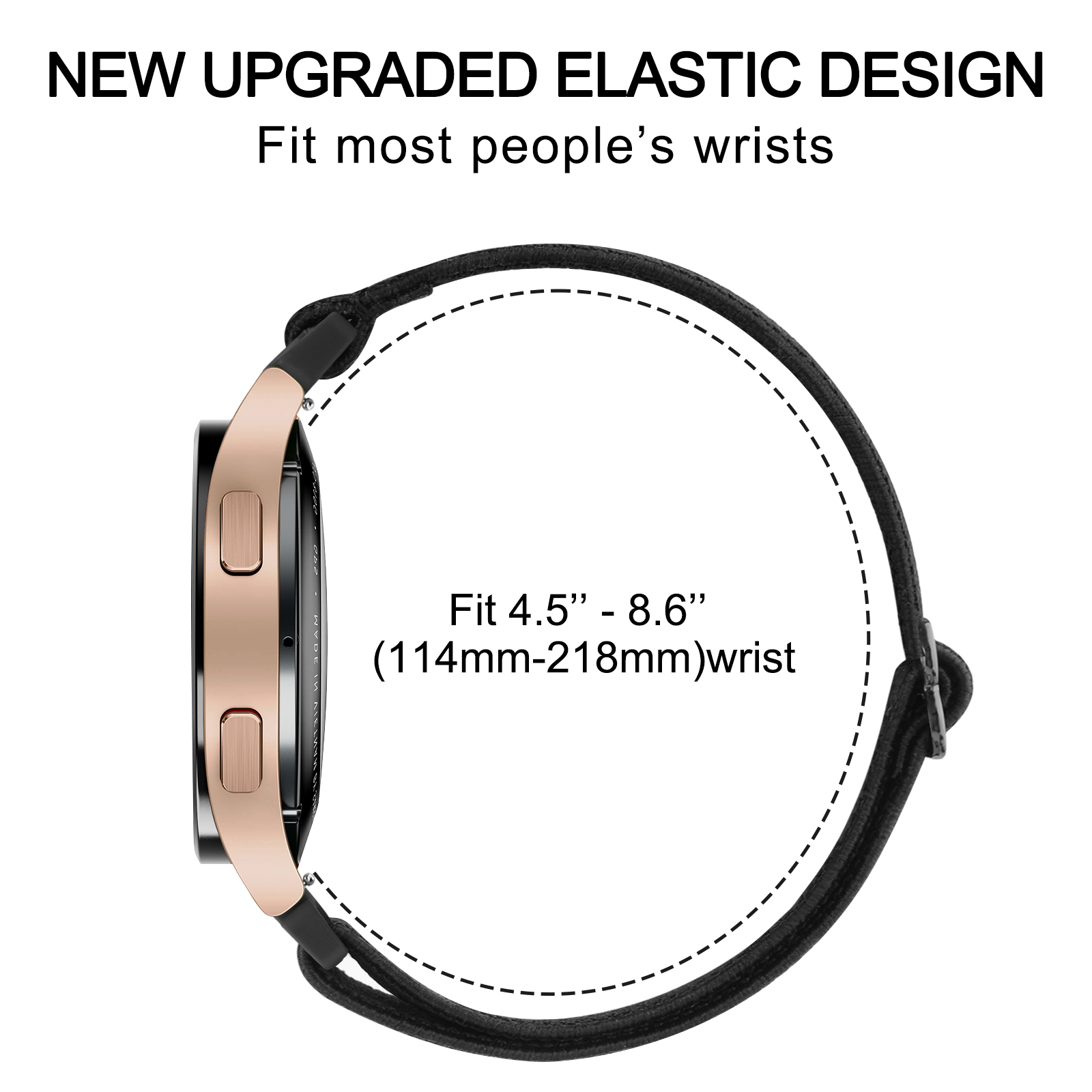 Elastic Nylon Band For Samsung Galaxy Watch  7 6 4 5 40mm 44mm/5 Pro/4 6 Classic 42mm 46mm 47mm/Active 2/Watch 3 41mm Strap