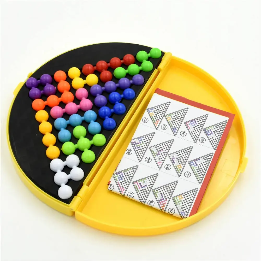 Classic Puzzle Pyramid Plate 174 Challenges IQ Pearl Logical Mind Game Brain Teaser Beads for Children Educational Toys