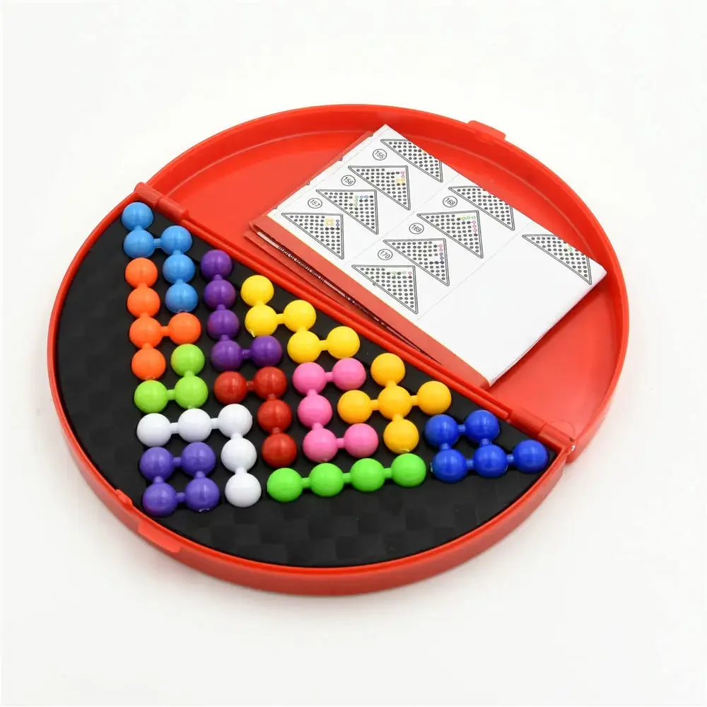 Classic Puzzle Pyramid Plate 174 Challenges IQ Pearl Logical Mind Game Brain Teaser Beads for Children Educational Toys