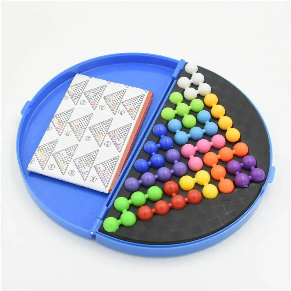 Classic Puzzle Pyramid Plate 174 Challenges IQ Pearl Logical Mind Game Brain Teaser Beads for Children Educational Toys
