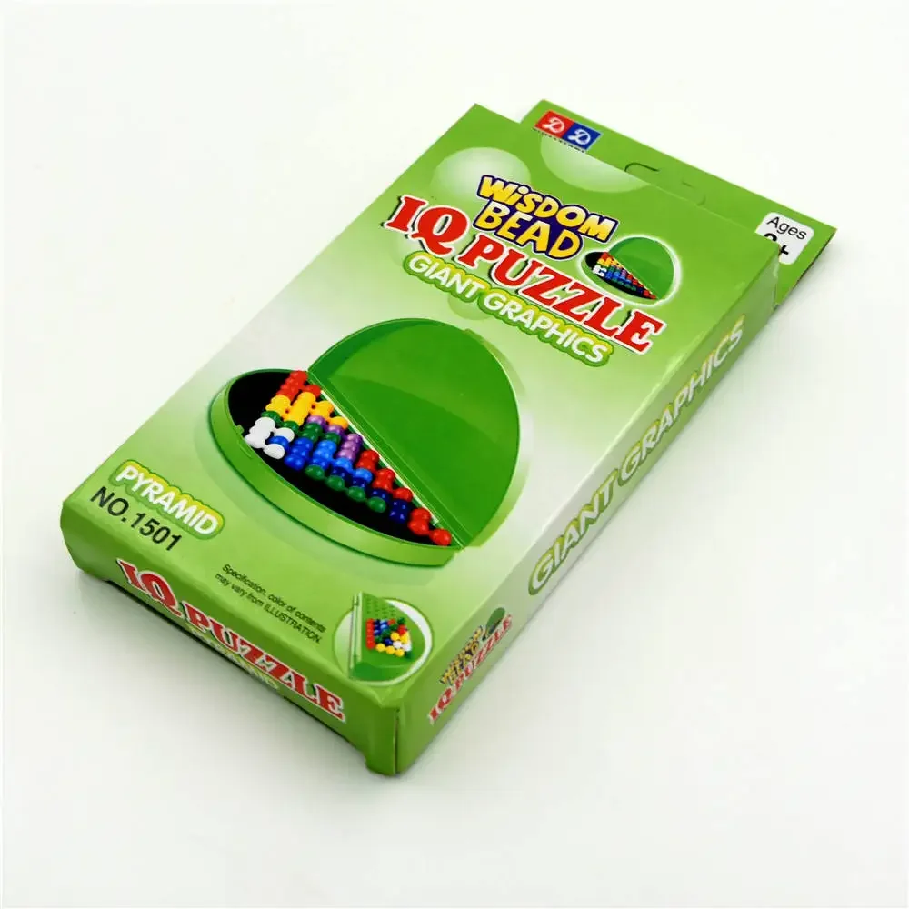 Classic Puzzle Pyramid Plate 174 Challenges IQ Pearl Logical Mind Game Brain Teaser Beads for Children Educational Toys