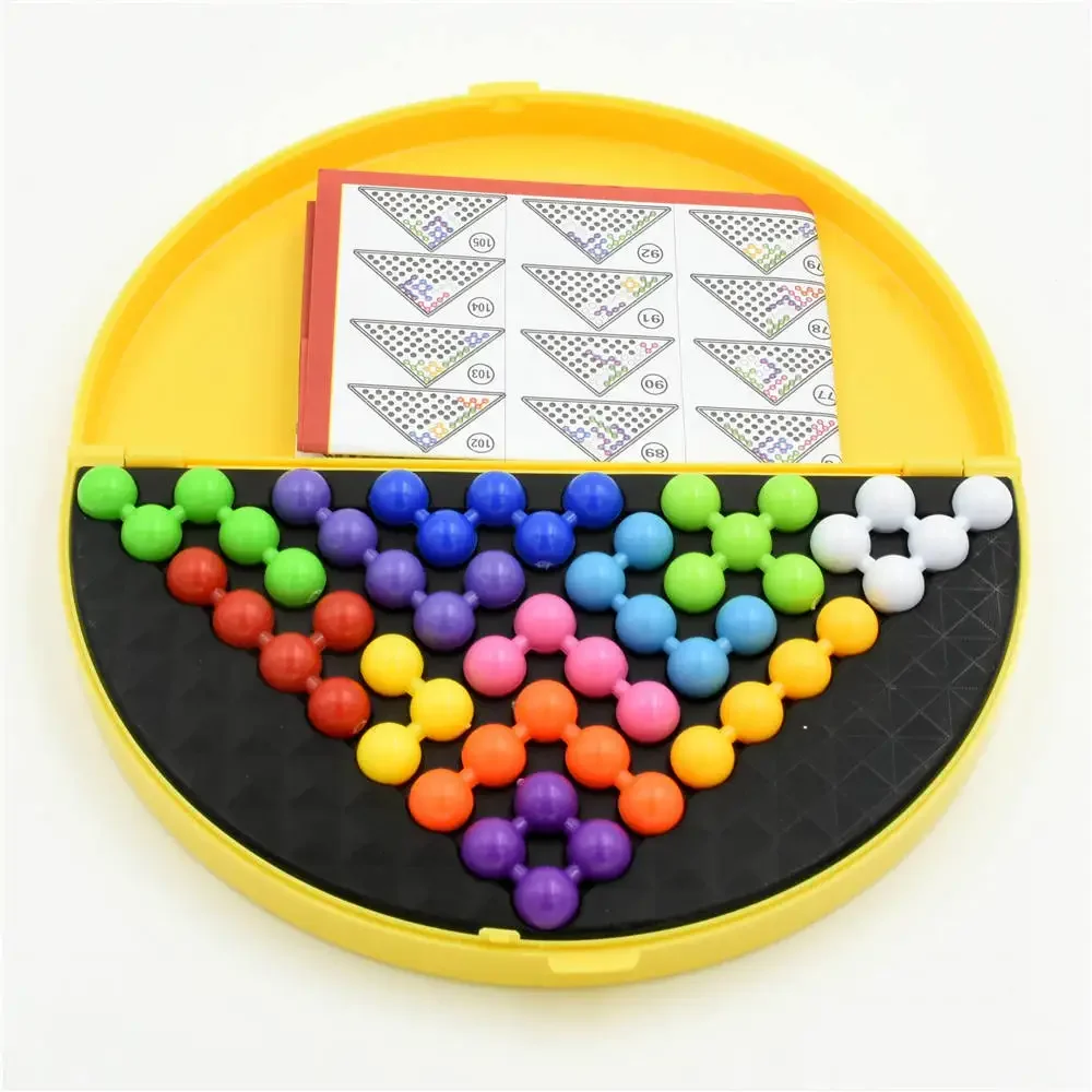 Classic Puzzle Pyramid Plate 174 Challenges IQ Pearl Logical Mind Game Brain Teaser Beads for Children Educational Toys