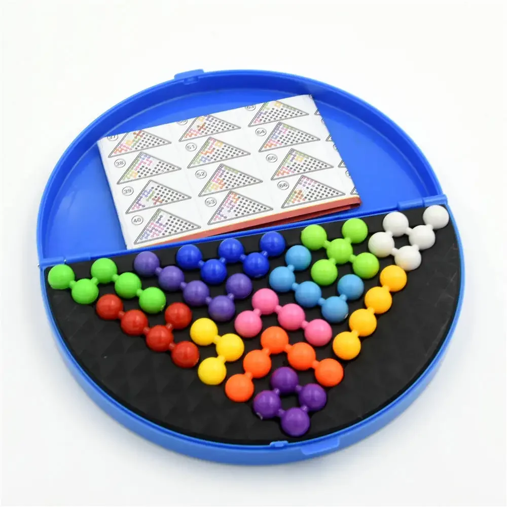 Classic Puzzle Pyramid Plate 174 Challenges IQ Pearl Logical Mind Game Brain Teaser Beads for Children Educational Toys
