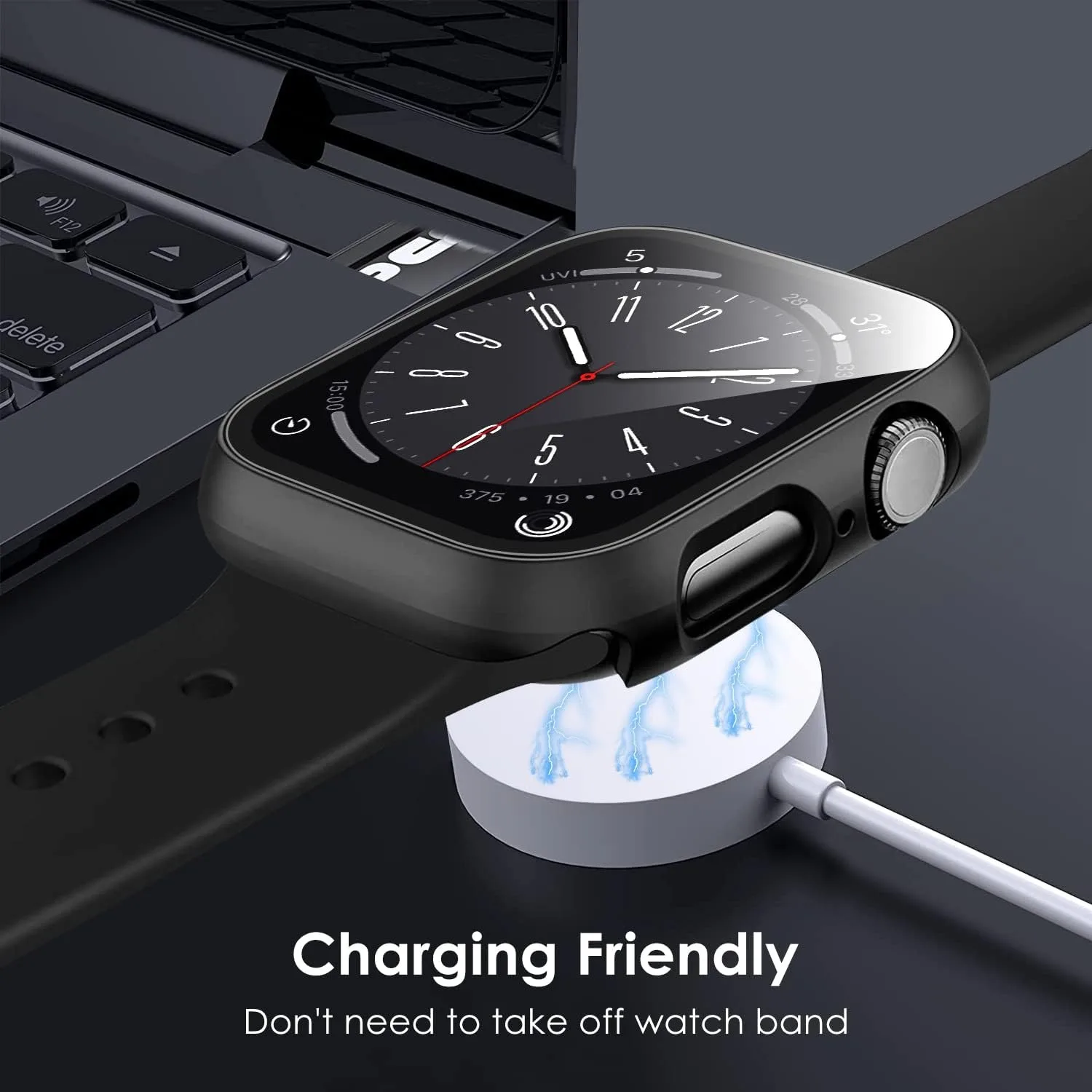Tempered Glass+Case for Apple Watch 46mm 44mm 45mm 41mm 40mm 42mm Screen Protector for iWatch Series 10 9 8 7 6 SE 5 Accessories