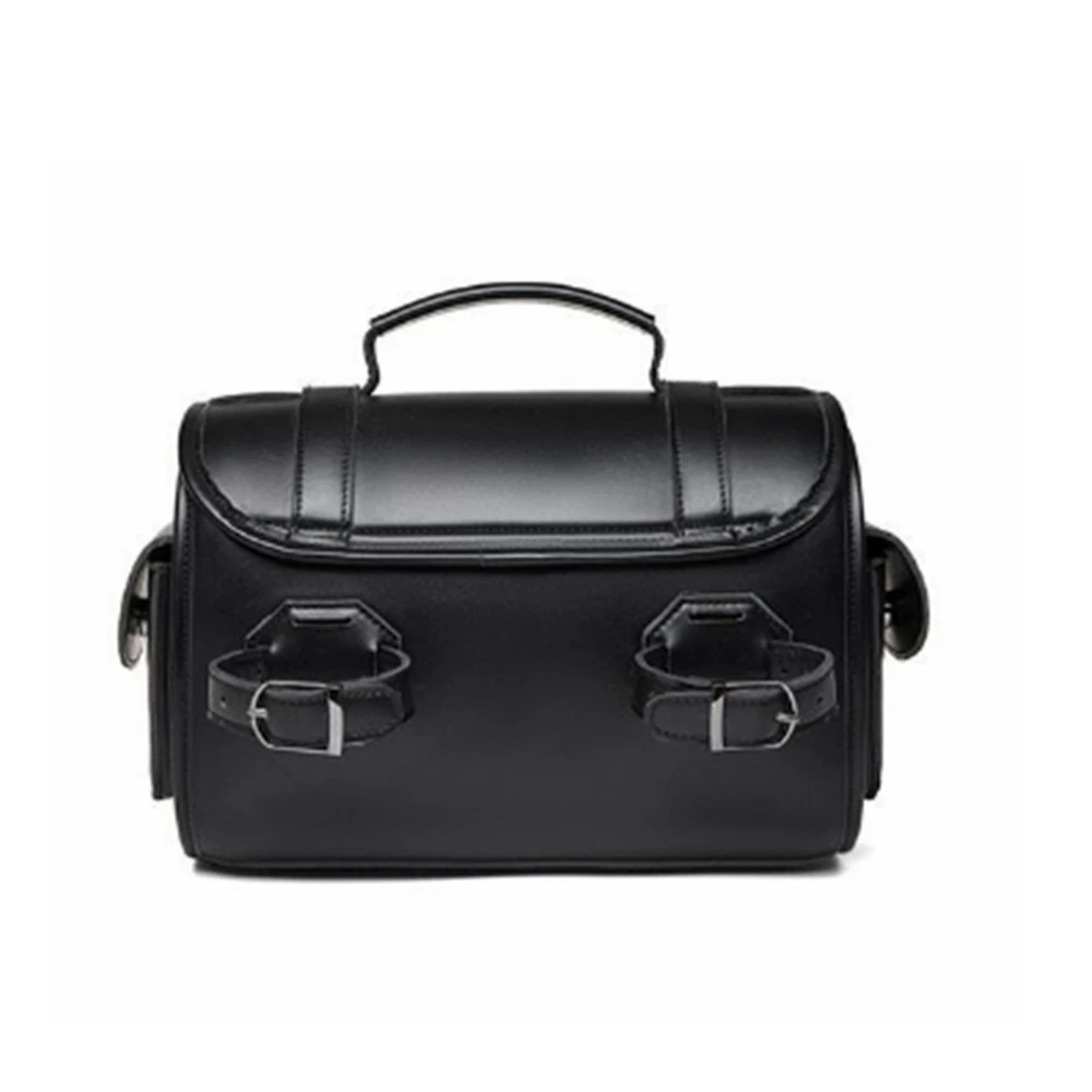 Motorcycle Bag Saddlebags PU Leather Front Fork Tail Saddle Bag Luggage For Harley Chopper Bobber Cruiser Sportster XL 883 1200