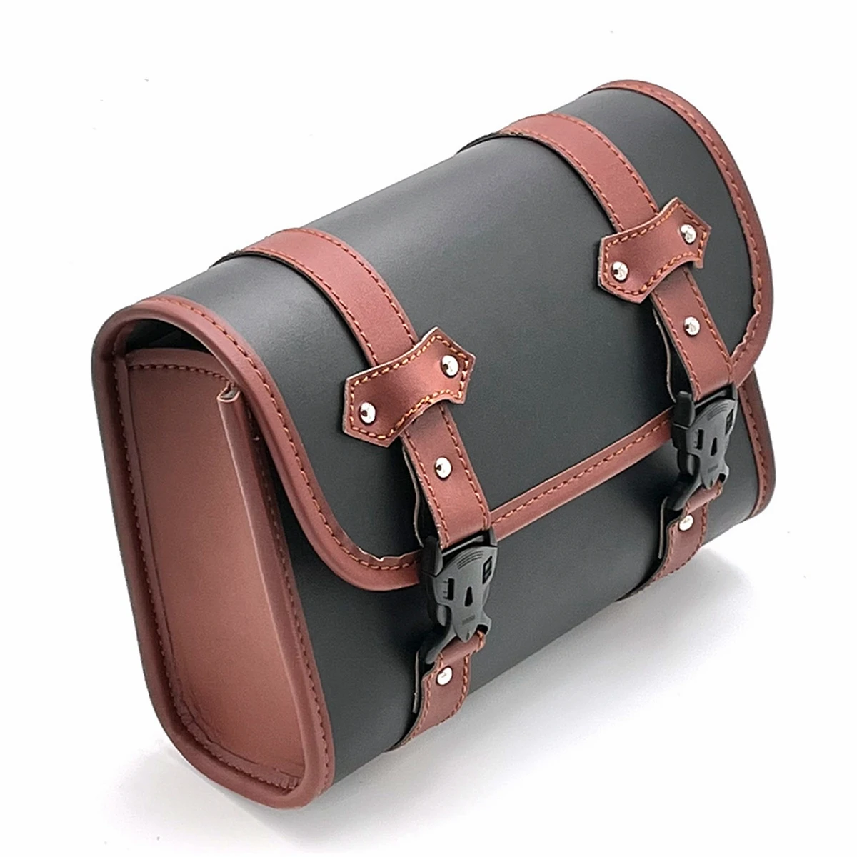 Motorcycle Bag Saddlebags PU Leather Front Fork Tail Saddle Bag Luggage For Harley Chopper Bobber Cruiser Sportster XL 883 1200
