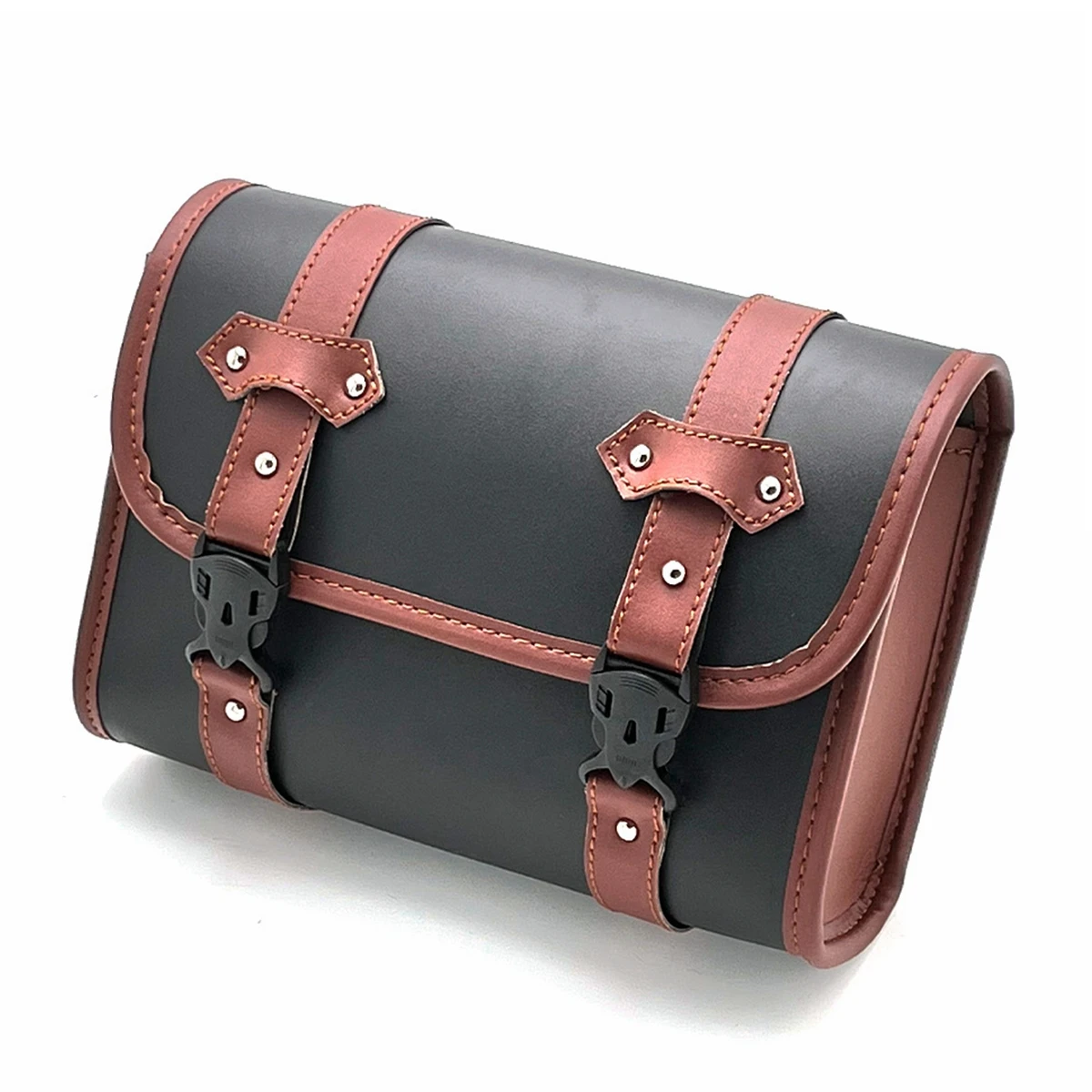 Motorcycle Bag Saddlebags PU Leather Front Fork Tail Saddle Bag Luggage For Harley Chopper Bobber Cruiser Sportster XL 883 1200
