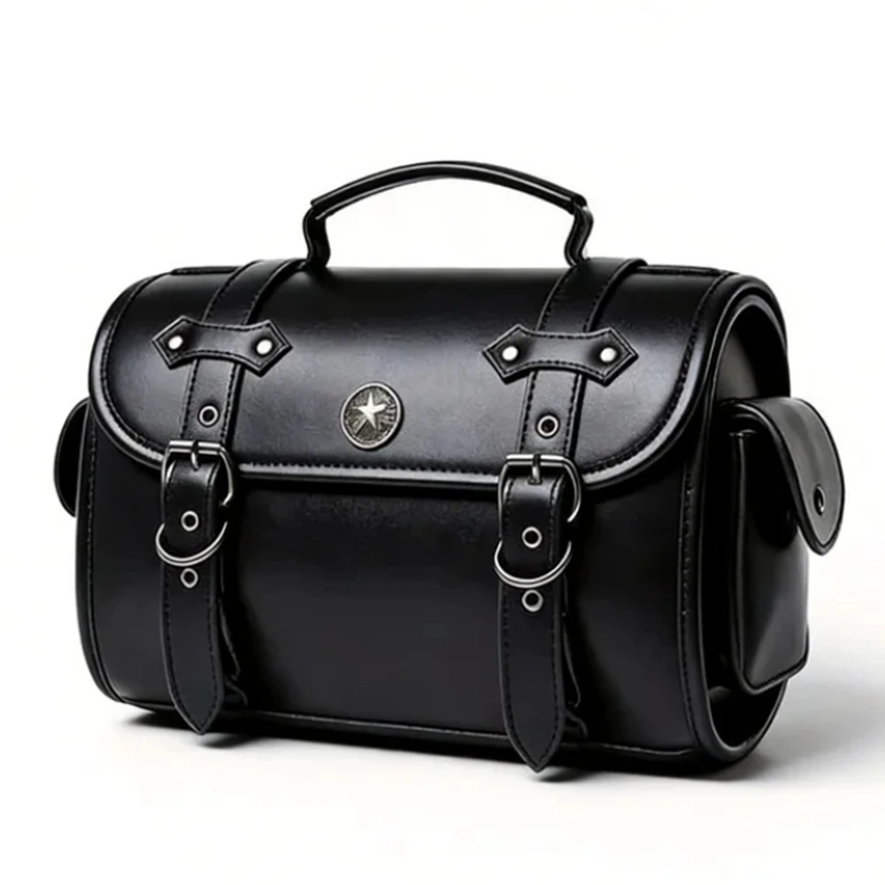 Motorcycle Bag Saddlebags PU Leather Front Fork Tail Saddle Bag Luggage For Harley Chopper Bobber Cruiser Sportster XL 883 1200