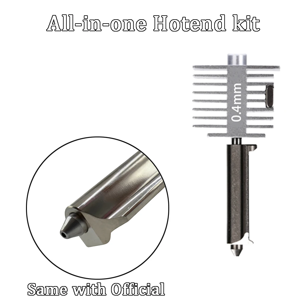 Upgraded Hotend Kit For Bamb Lab A1/A1 Mini Fast Speed Hot End Assembly 0.2/0.4/0.6/0.8mm Hardened Steel Nozzle 3D Printer Part