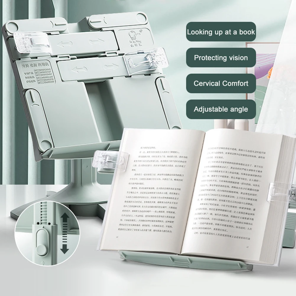 New Lifting Landing Reading Bookshelf Stand Adjustables Tablet Books Holder Multifunctional Bookstand for Home Office Study Room