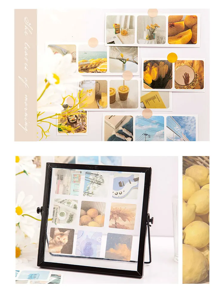 Yoofun 30pcs Aesthetic Stickers Book for Scrapbooking Album Diary Label Material Flower Decorative Paper DIY Cute Stationery