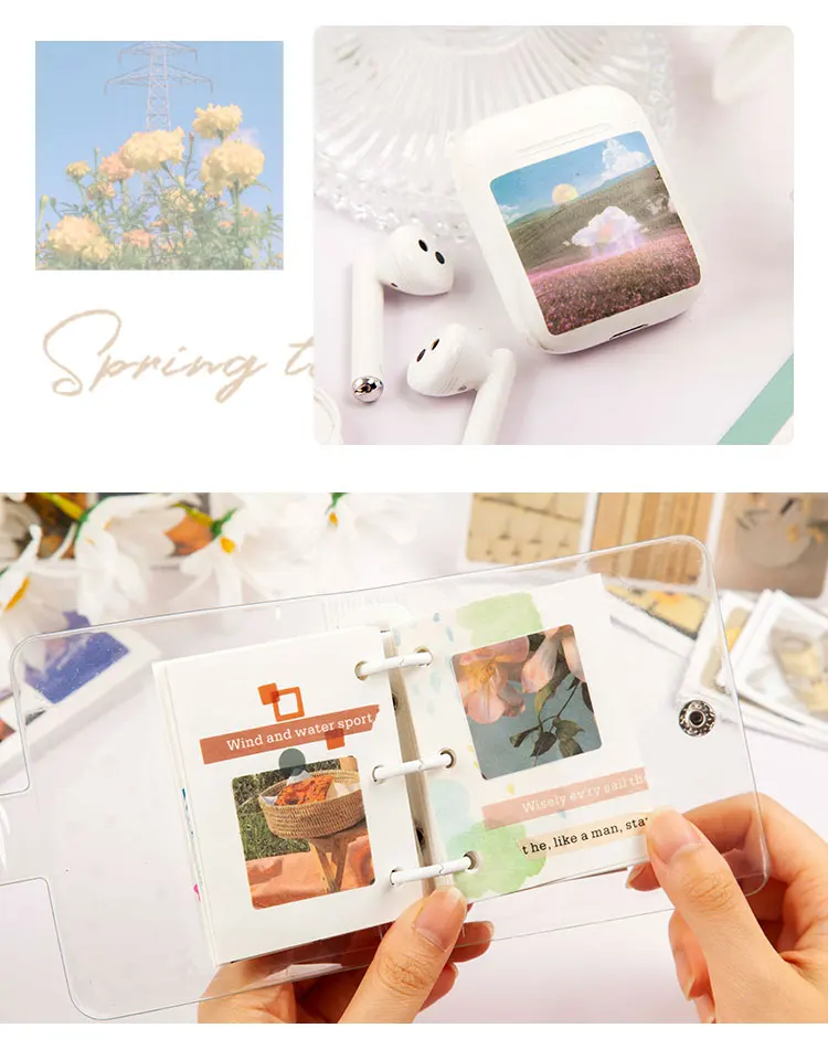 Yoofun 30pcs Aesthetic Stickers Book for Scrapbooking Album Diary Label Material Flower Decorative Paper DIY Cute Stationery