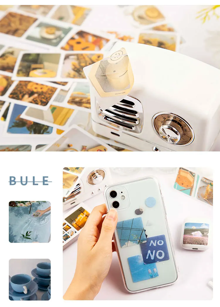 Yoofun 30pcs Aesthetic Stickers Book for Scrapbooking Album Diary Label Material Flower Decorative Paper DIY Cute Stationery