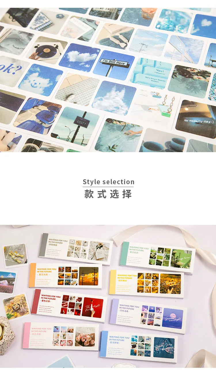 Yoofun 30pcs Aesthetic Stickers Book for Scrapbooking Album Diary Label Material Flower Decorative Paper DIY Cute Stationery