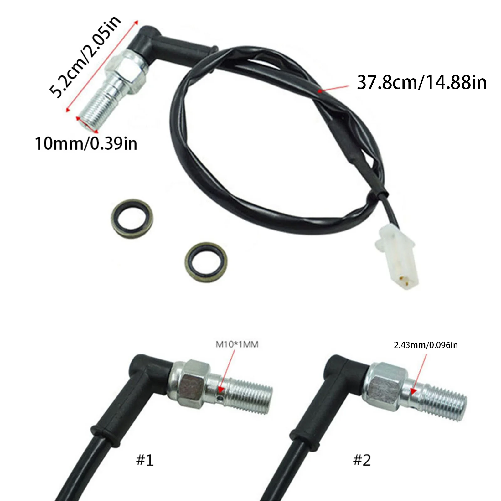 Universal Motorcycle Hydraulic Brake Pressure Rear Light Switch Hollow Bolt Motocicleta Accessories