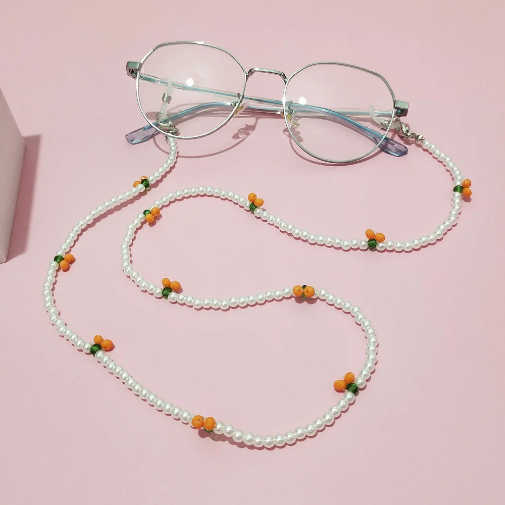 Sunglasses Masking Chains Mask Chains Cherry Eyeglasses Chain For Women Retro Metal Sunglasses Lanyards Eyewear Cord Holder