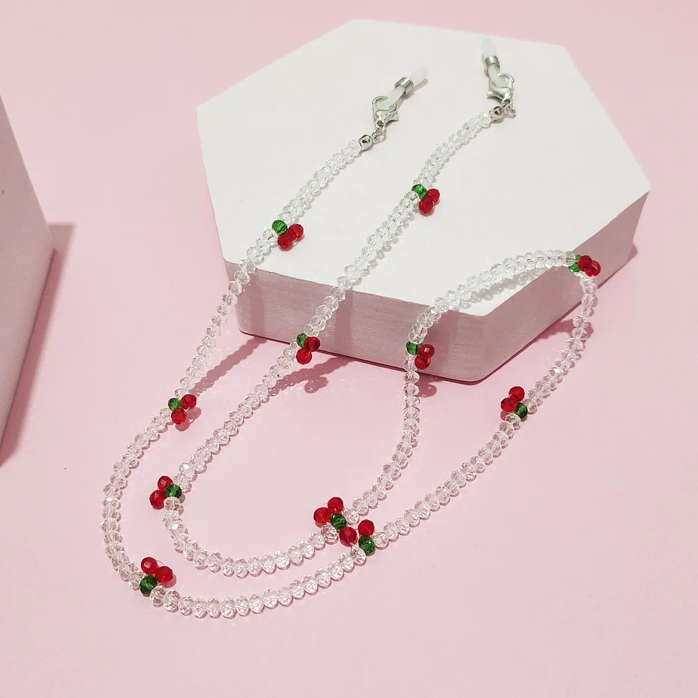 Sunglasses Masking Chains Mask Chains Cherry Eyeglasses Chain For Women Retro Metal Sunglasses Lanyards Eyewear Cord Holder