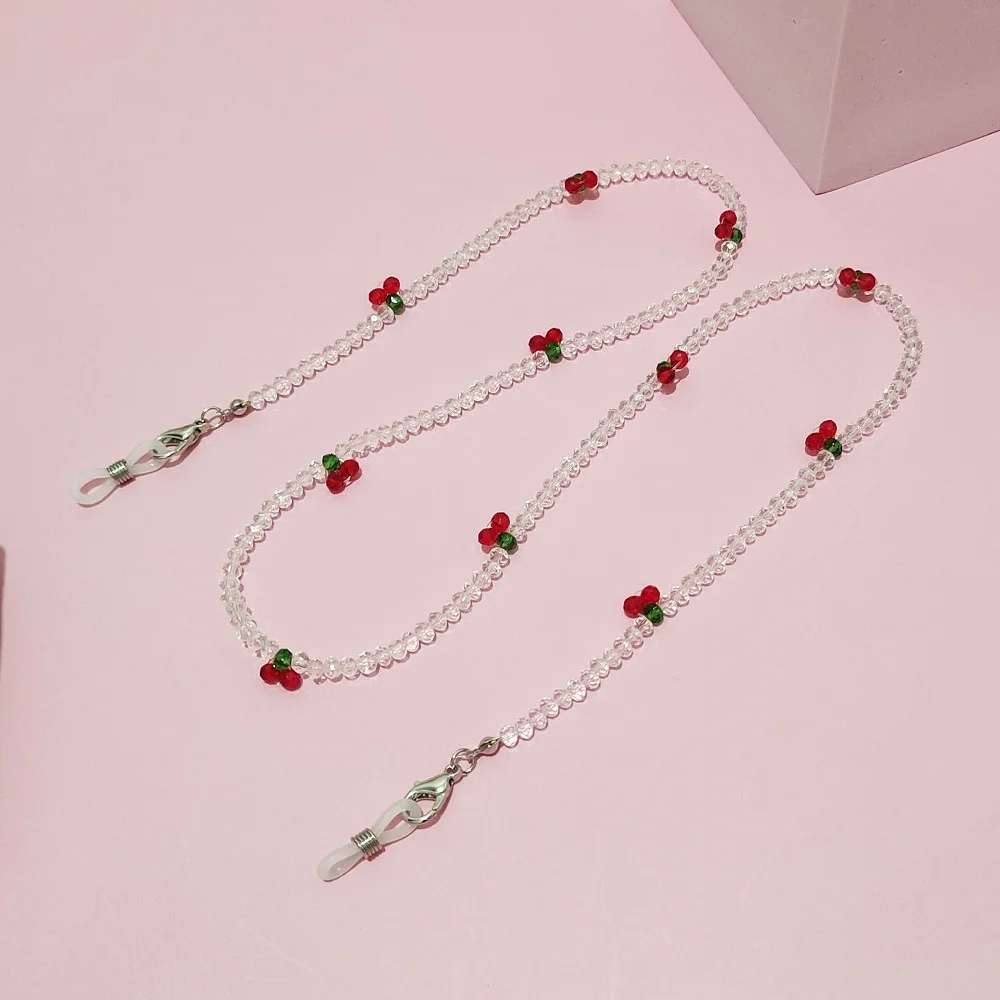Sunglasses Masking Chains Mask Chains Cherry Eyeglasses Chain For Women Retro Metal Sunglasses Lanyards Eyewear Cord Holder