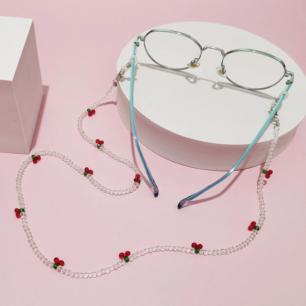 Sunglasses Masking Chains Mask Chains Cherry Eyeglasses Chain For Women Retro Metal Sunglasses Lanyards Eyewear Cord Holder