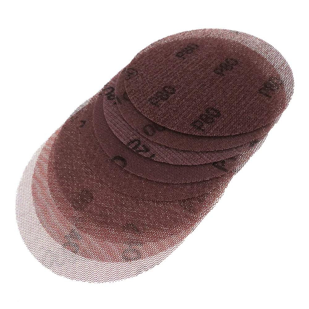 20/35 PCS 6 Inch Mesh Sanding Discs 150mm Hook & Loop 80-600 Grit Dust Free Net Sander Anti-Blocking Sandpaper For Wood Car