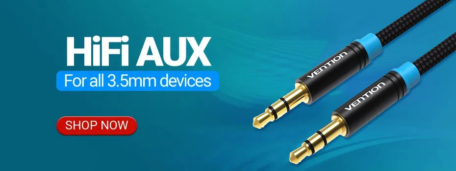 Vention 2.5mm to 3.5mm Audio Cable Aux Adapter Jack 3.5 to 2.5 Male Cable For Headphones Speaker SmartPhone Car Connector Cord