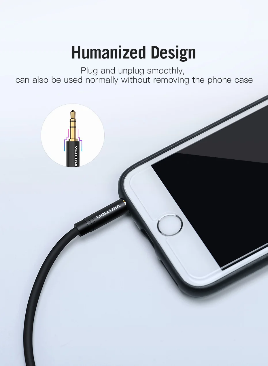 Vention 2.5mm to 3.5mm Audio Cable Aux Adapter Jack 3.5 to 2.5 Male Cable For Headphones Speaker SmartPhone Car Connector Cord