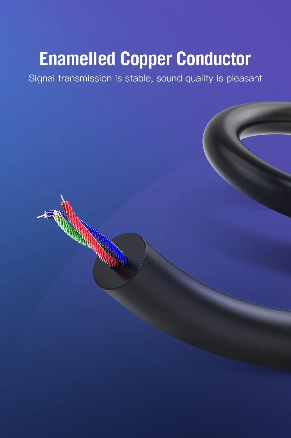 Vention 2.5mm to 3.5mm Audio Cable Aux Adapter Jack 3.5 to 2.5 Male Cable For Headphones Speaker SmartPhone Car Connector Cord