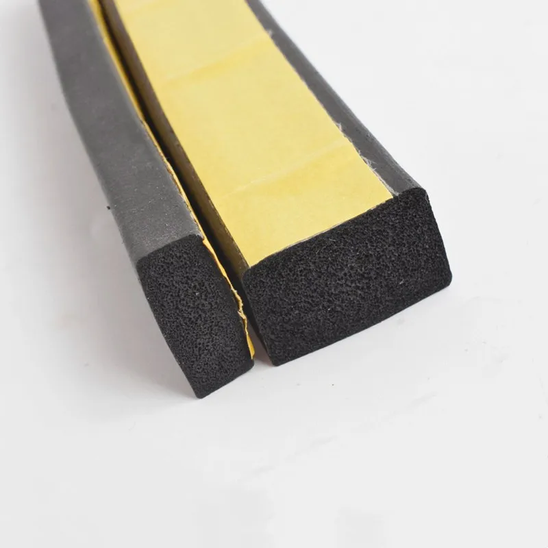 Rubber Self Adhesive Sponge Seal Strip Width10-30mm Thick 2-20mm Single Sided Adhesive EVA Black Foam Anti-collision Seal Gasket