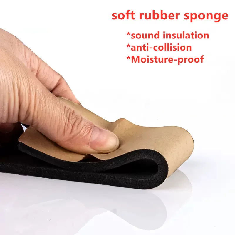 Rubber Self Adhesive Sponge Seal Strip Width10-30mm Thick 2-20mm Single Sided Adhesive EVA Black Foam Anti-collision Seal Gasket