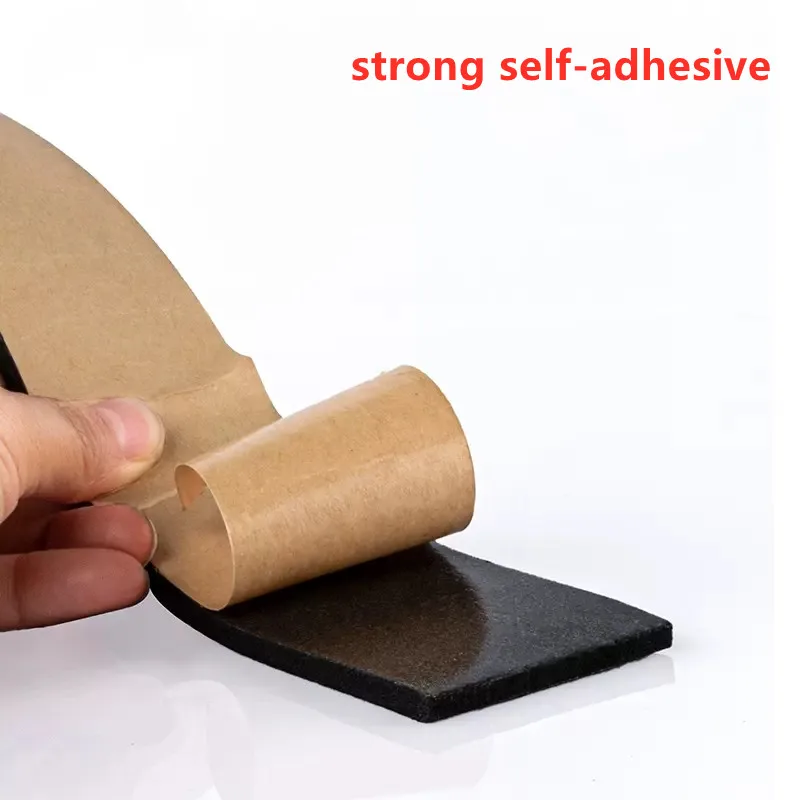Rubber Self Adhesive Sponge Seal Strip Width10-30mm Thick 2-20mm Single Sided Adhesive EVA Black Foam Anti-collision Seal Gasket