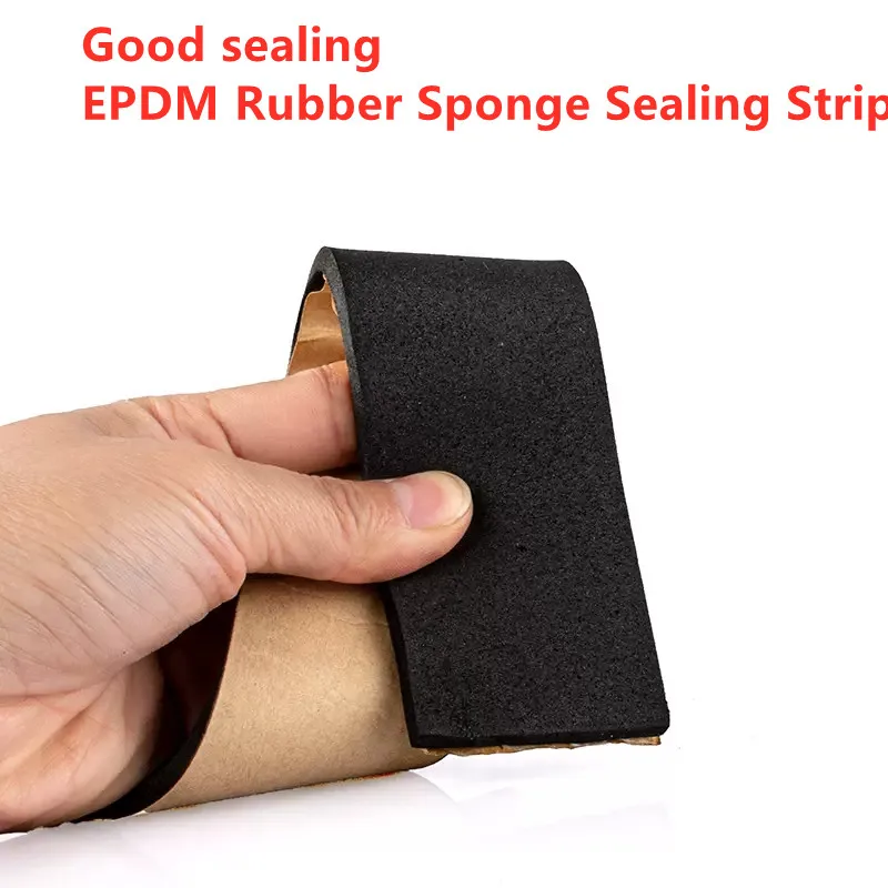 Rubber Self Adhesive Sponge Seal Strip Width10-30mm Thick 2-20mm Single Sided Adhesive EVA Black Foam Anti-collision Seal Gasket