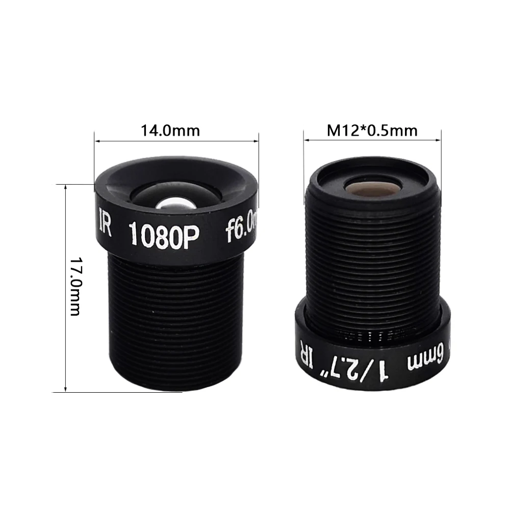 1080P CCTV LENS 2.8mm 3.6mm 6mm M12 Mount 2MP Aperture F2.0 1/2.7 Format for Surveillance Security Camera