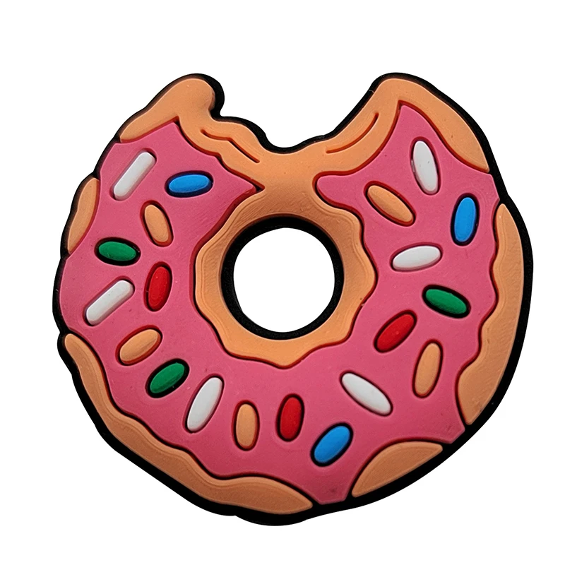 Cute Doughnut Shoe Charms Pin for Crocs Accessories Charms Clogs Bubble Slides Shoe DIY Shoe Decoration Buckle Party Gifts