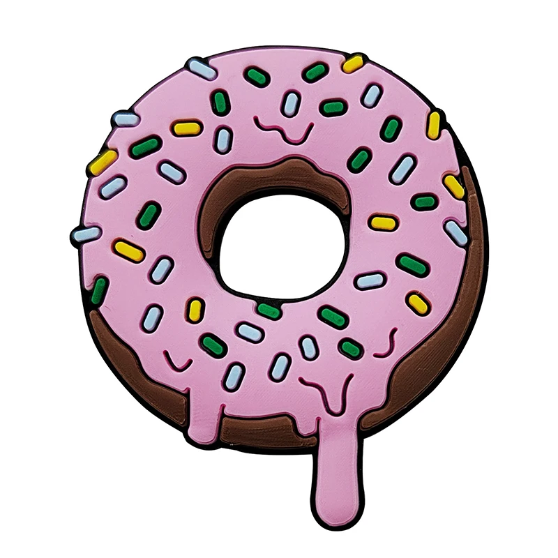 Cute Doughnut Shoe Charms Pin for Crocs Accessories Charms Clogs Bubble Slides Shoe DIY Shoe Decoration Buckle Party Gifts
