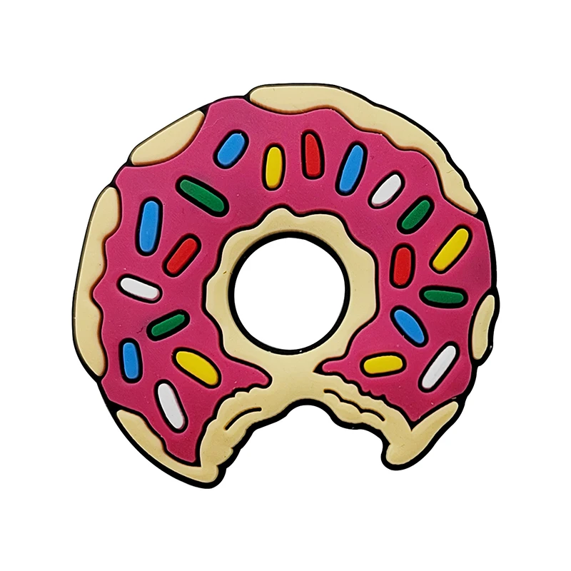 Cute Doughnut Shoe Charms Pin for Crocs Accessories Charms Clogs Bubble Slides Shoe DIY Shoe Decoration Buckle Party Gifts