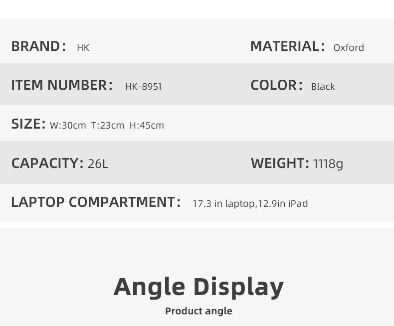 HK New Arrival Spacious Travel Backpack 17.3 inch Laptop Backpack For Men Big Capacity Waterproof Commuting Rucksacks With USB