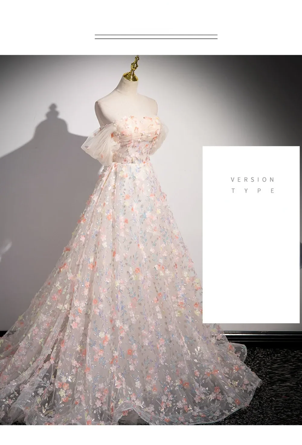 Flower Decoration Evening Dress Colourful Wedding Shooting Skirt Women Hostess Performance Marriage Dresses Party Wedding Dress