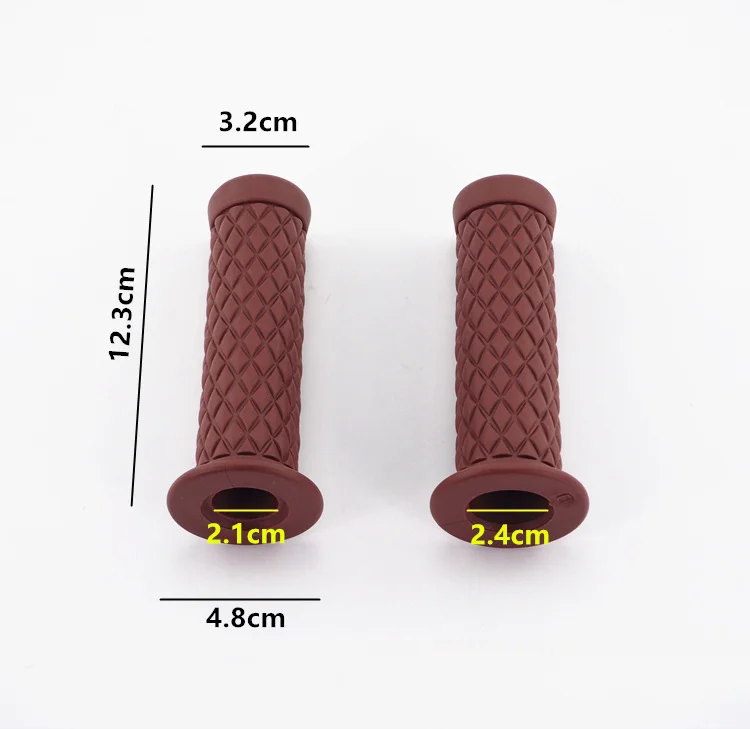 Retro Rubber Motorcycle Handlebar Grips 7/8" 22mm Non Slip Motorcycle Handle Grips Compatible With ATV Motorbike Pit Bike
