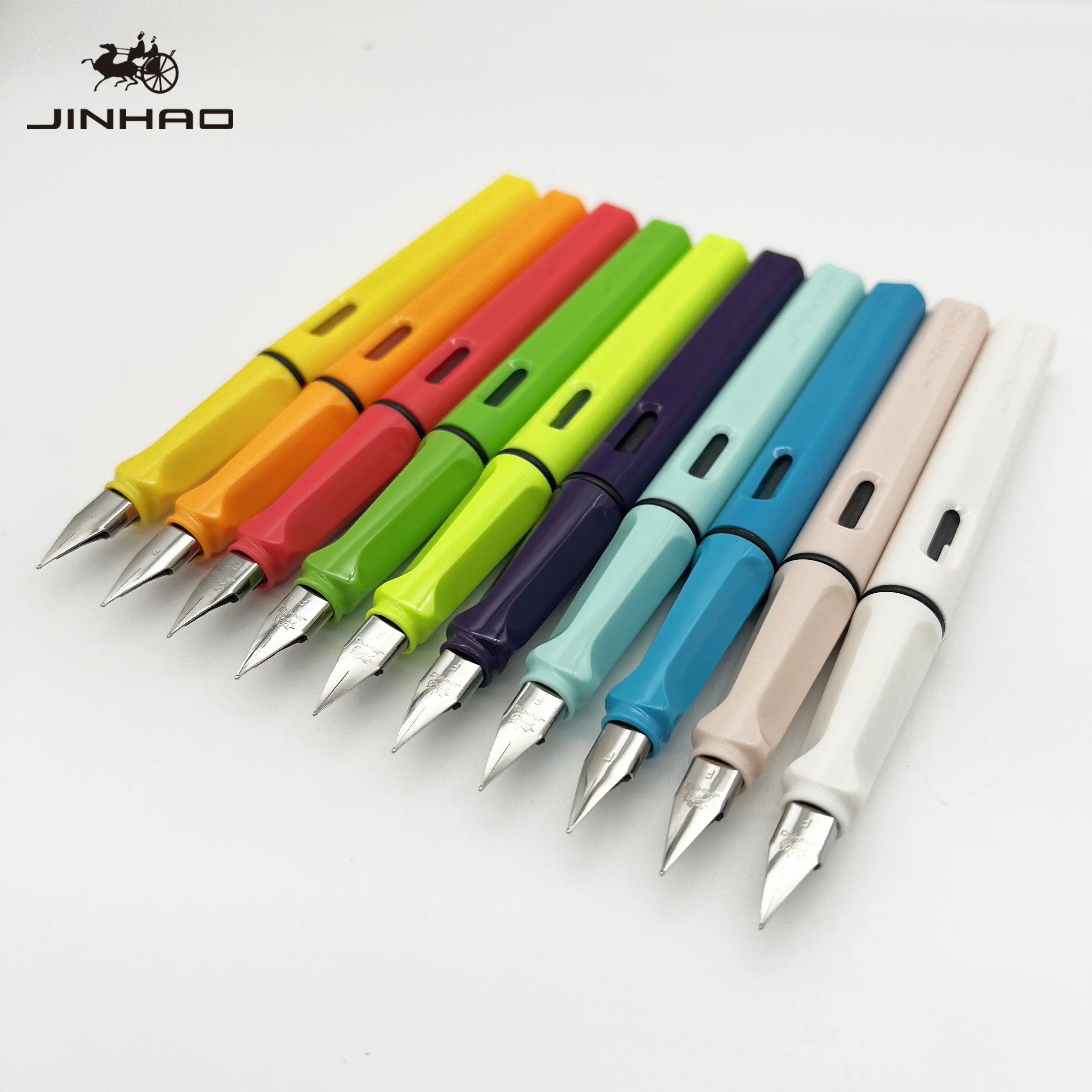 JINHAO 619 Fountain Pen Colorful Student F EF Ink Pen High Quality Calligraphy Pen Stationery School Office Supplies