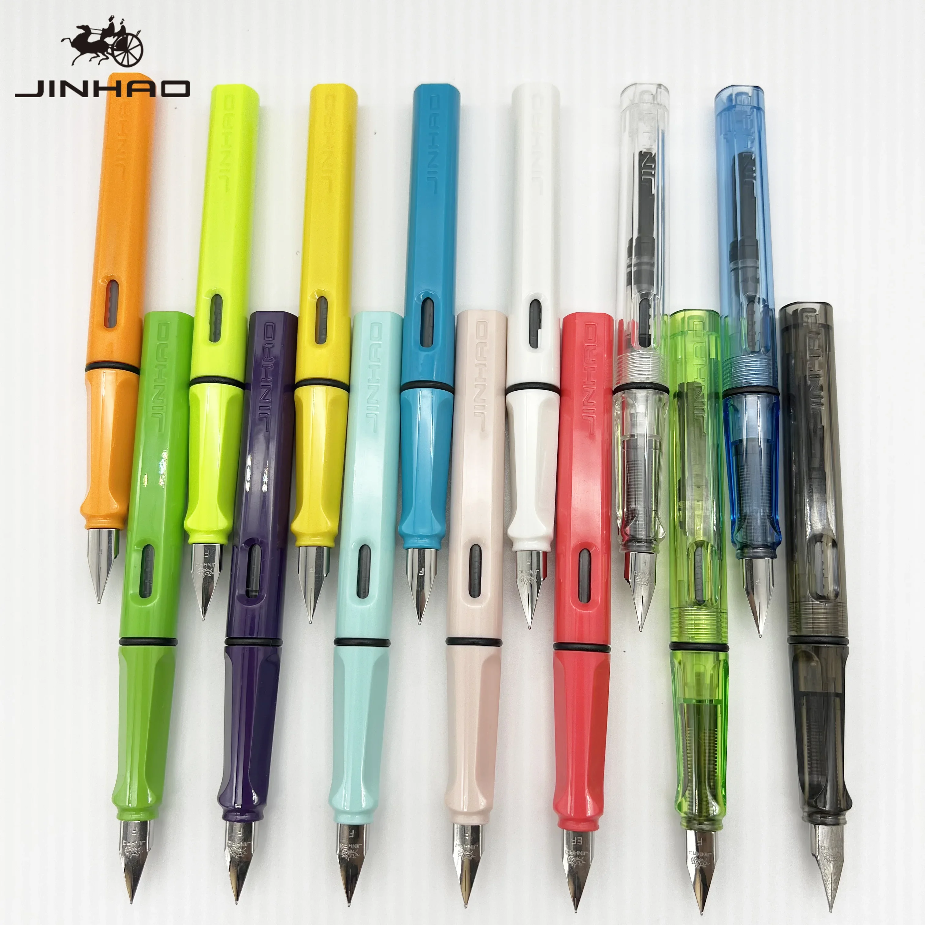 JINHAO 619 Fountain Pen Colorful Student F EF Ink Pen High Quality Calligraphy Pen Stationery School Office Supplies