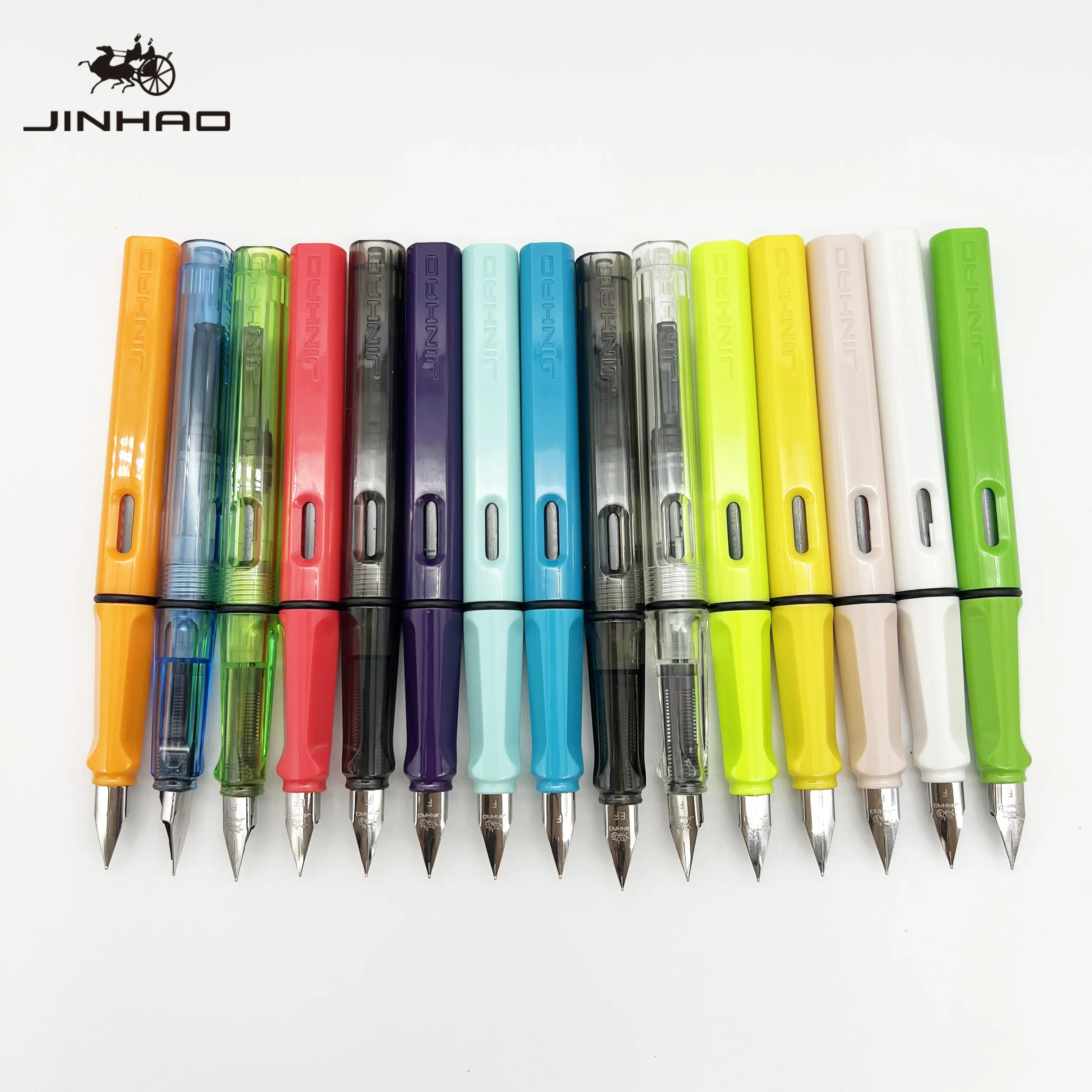 JINHAO 619 Fountain Pen Colorful Student F EF Ink Pen High Quality Calligraphy Pen Stationery School Office Supplies