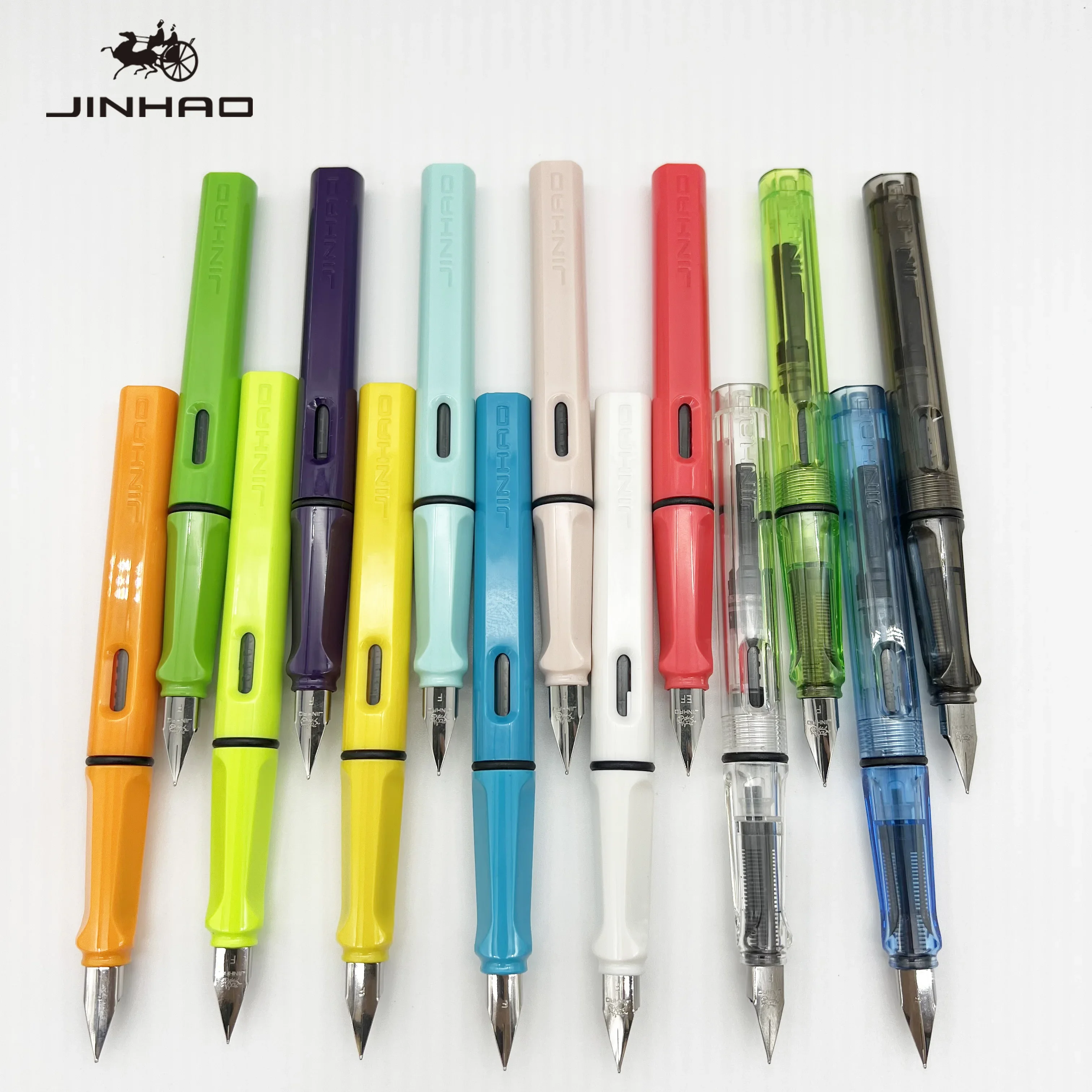 JINHAO 619 Fountain Pen Colorful Student F EF Ink Pen High Quality Calligraphy Pen Stationery School Office Supplies