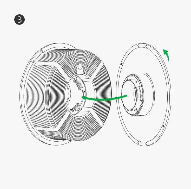 For Bambu Lab 3D printer High Temperature Material Rack Reusable Spool Filament Compatibility: ABS, ASA, PA6-GF, ABS-GF, PAHT-CF