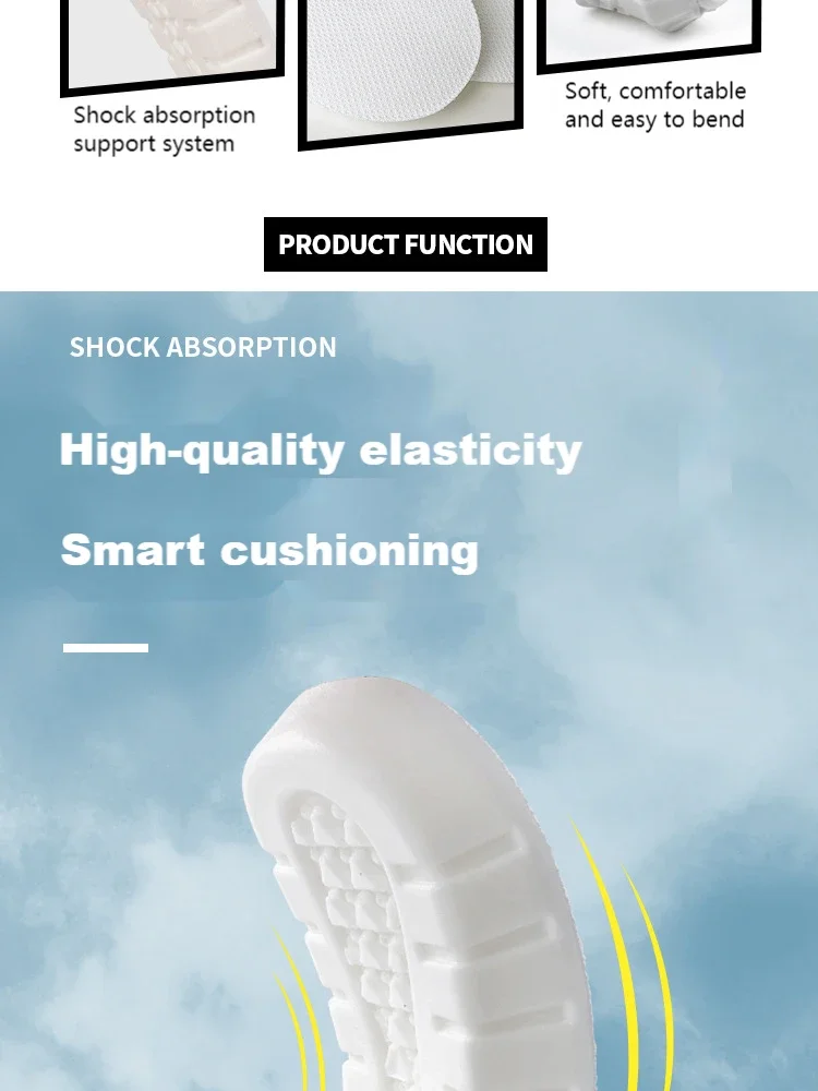 Soft Sport Insoles for Shoes Deodorant Comfortable Running Insole for Feet Men Women Orthopedic Shoe Sole Memory Foam Shoe Pad