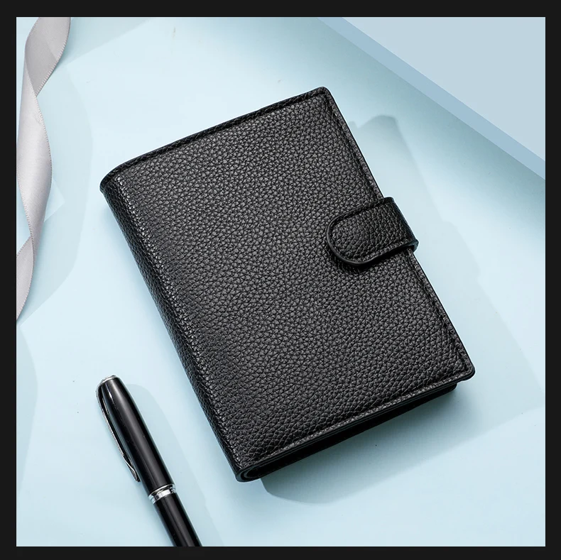 Men's And Women's PU Leather Wallet Travel Passport Wallet Multi Card Slot Credit Card Holder Wallet Travel Accessories