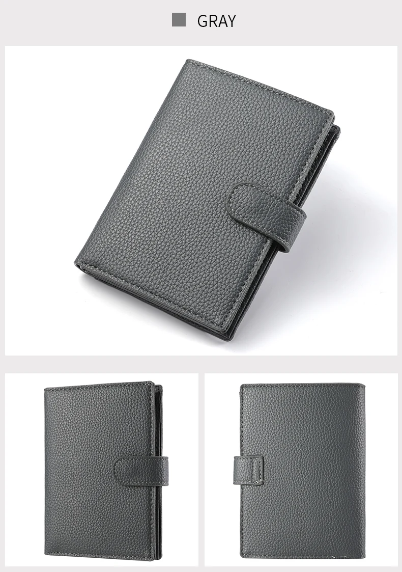 Men's And Women's PU Leather Wallet Travel Passport Wallet Multi Card Slot Credit Card Holder Wallet Travel Accessories
