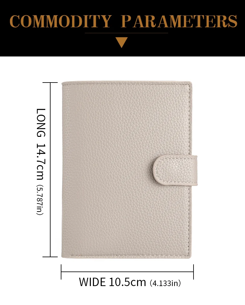 Men's And Women's PU Leather Wallet Travel Passport Wallet Multi Card Slot Credit Card Holder Wallet Travel Accessories